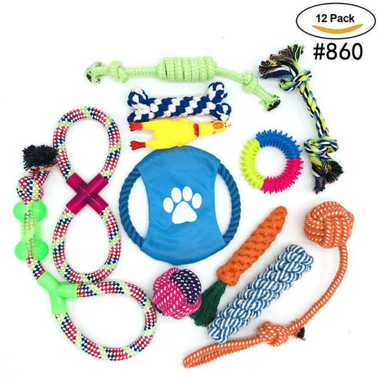 Pet rope toy set 12-piece Pet Products