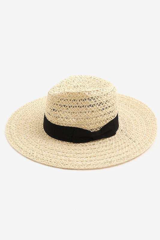 Fame Wide Brim Straw Weave Sun Hat apparels & accessories