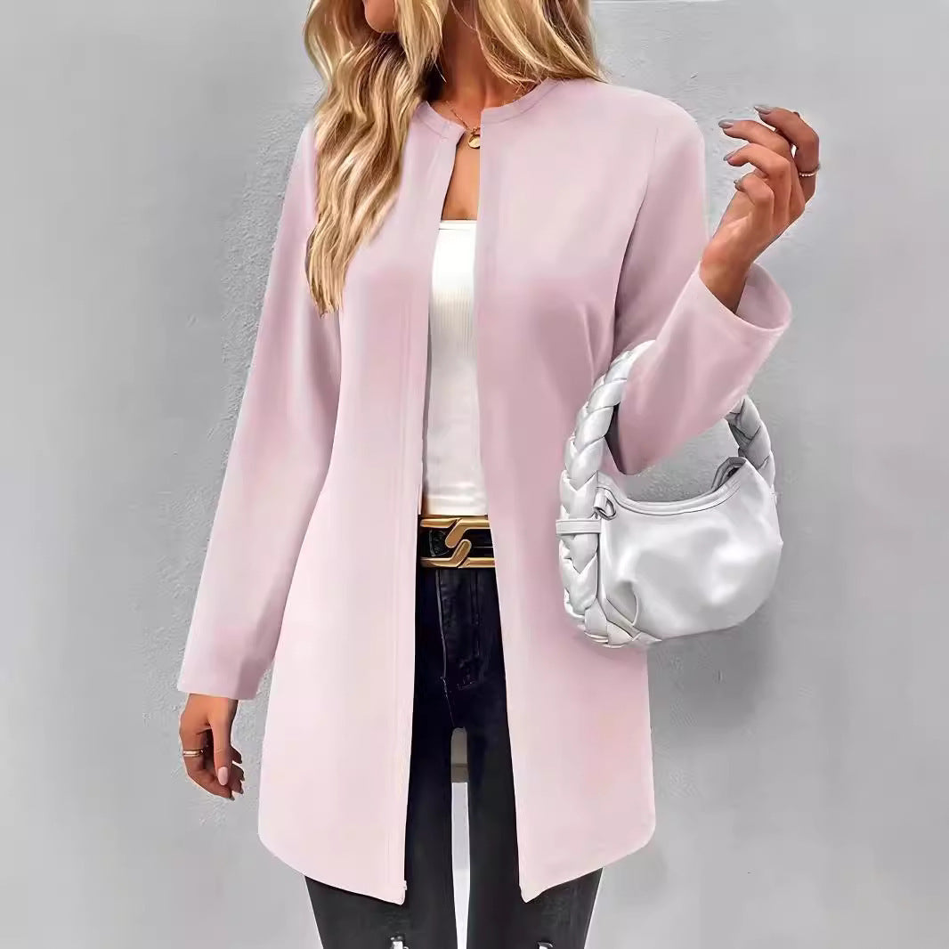 Women's Coat Idle Style Loose Plus Size Solid Color Cardigan Women's Clothes apparels & accessories