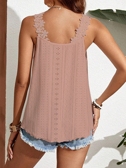 Lace Detail Scoop Neck Tank apparel & accessories