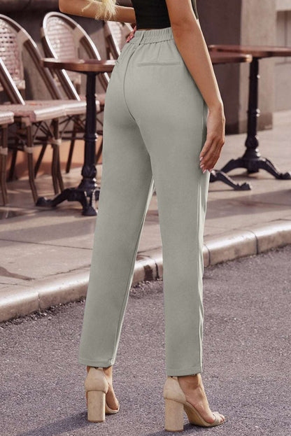 Ankle-Length Straight Leg Pants with Pockets apparel & accessories