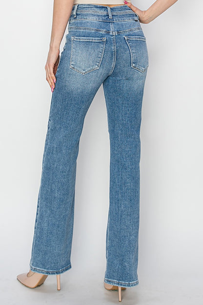 RISEN High Rise Ankle Straight Jeans Bottom wear