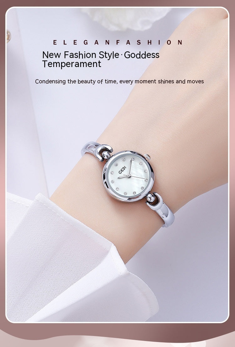 Simple Design Small Exquisite Round Dial Bangle Watch Quartz Watch Jewelry