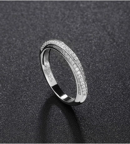 Mobius Strip Moissanite Cord For Braiding Ring Women Jewelry