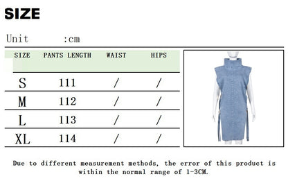 Denim Washed High Collar Dress Women apparels & accessories