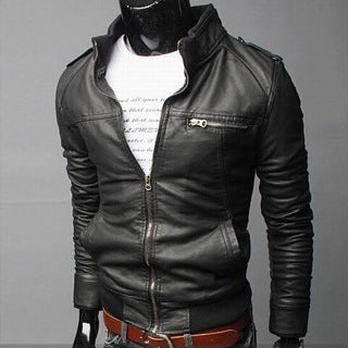 Autumn and winter new style leather men's leather jacket apparels & accessories