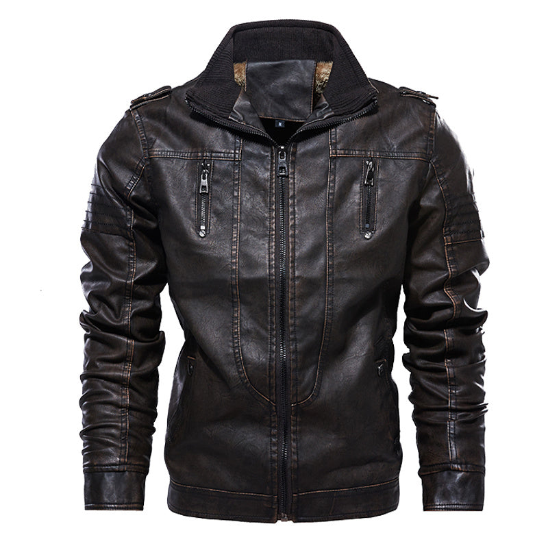 Washed leather jacket apparels & accessories