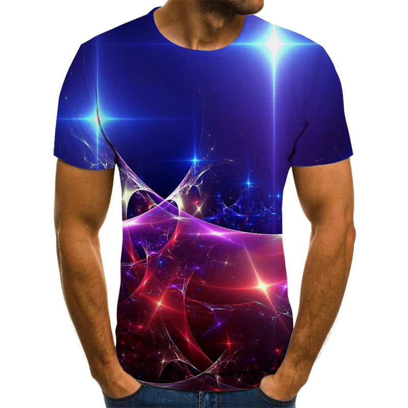 Men's T-shirt summer casual top D printing t-shirt men's T-Shirts & hoodies