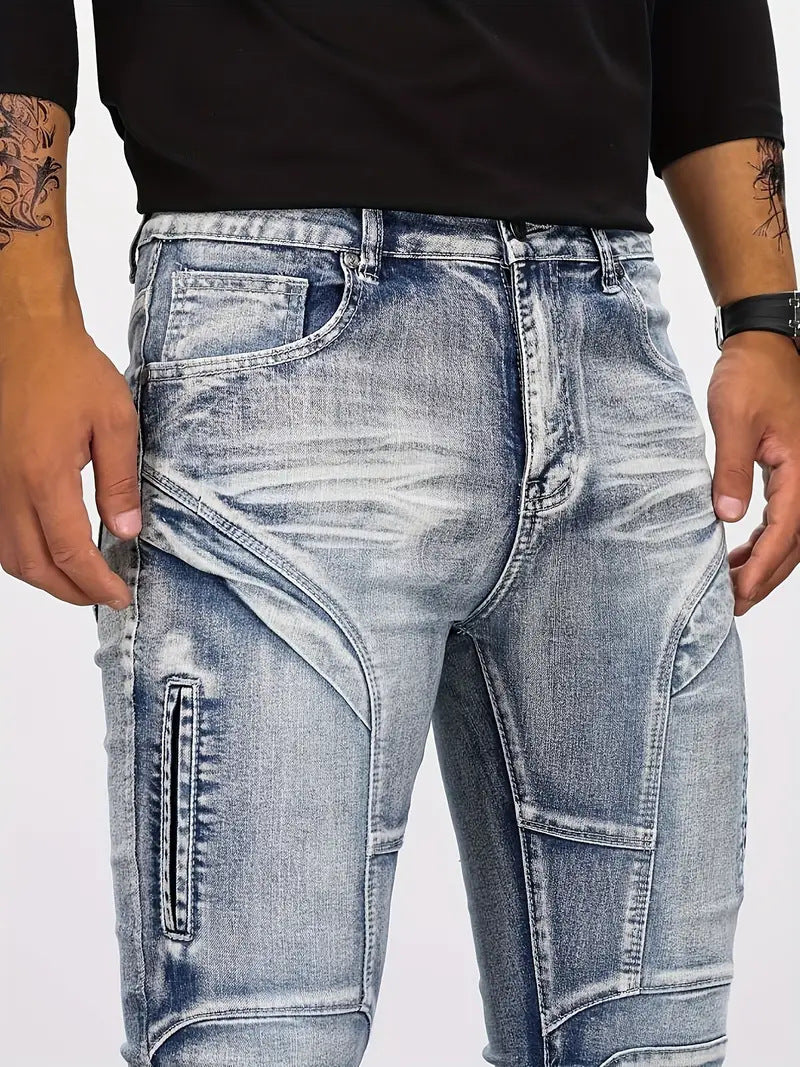 Retro Casual Stretch Motorcycle Jeans For Men apparel & accessories