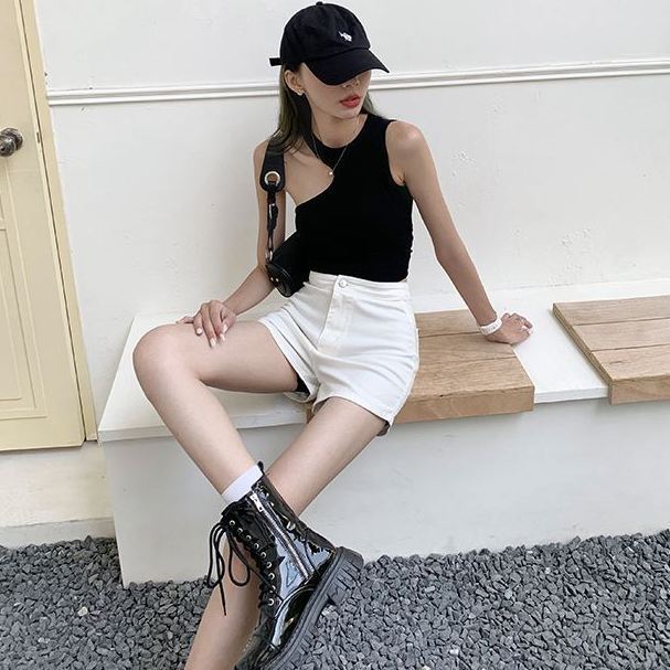 Denim Shorts High Waist Women's Hot Girl Elastic High Tight Slimming Sheath apparel & accessories