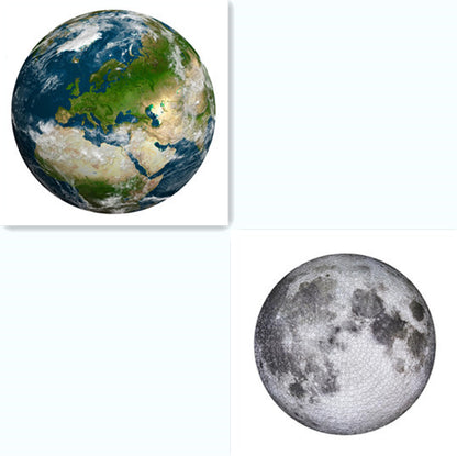 Moon/Earth Jigsaw Puzzle 1000 Pieces Large Round Full Space Adult Challenging and Fun HOME