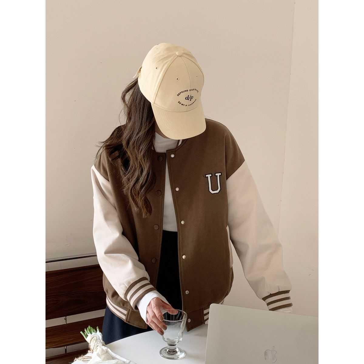 Women's Baseball Uniform Design Loose Casual Jacket apparel & accessories