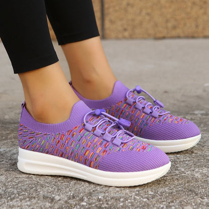 Casual Fashion Running Shoes Flying Woven Women's Breathable Shoes Shoes & Bags