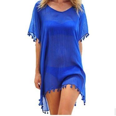 Women Blouses Loose Chiffon Dress Summer Beach Tunic Cover-Up Shirt apparels & accessories