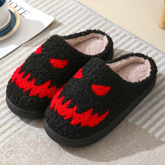 Halloween Skull Cartoon Print Slippers halloween