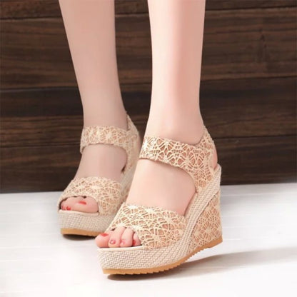 Lace Detail Open Toe High Heel Sandals Accessories for women