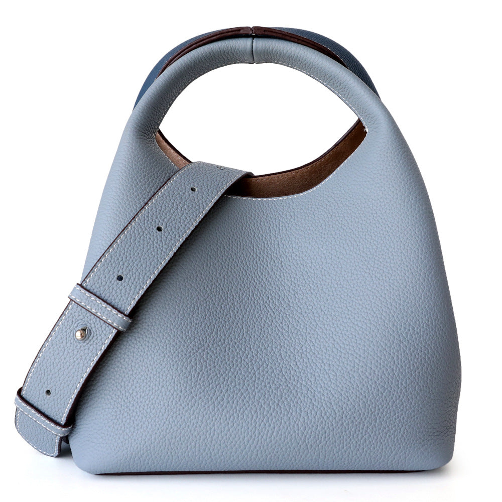 Versatile Handheld Women's Crossbody Shoulder Color Block Bucket Bag apparel & accessories