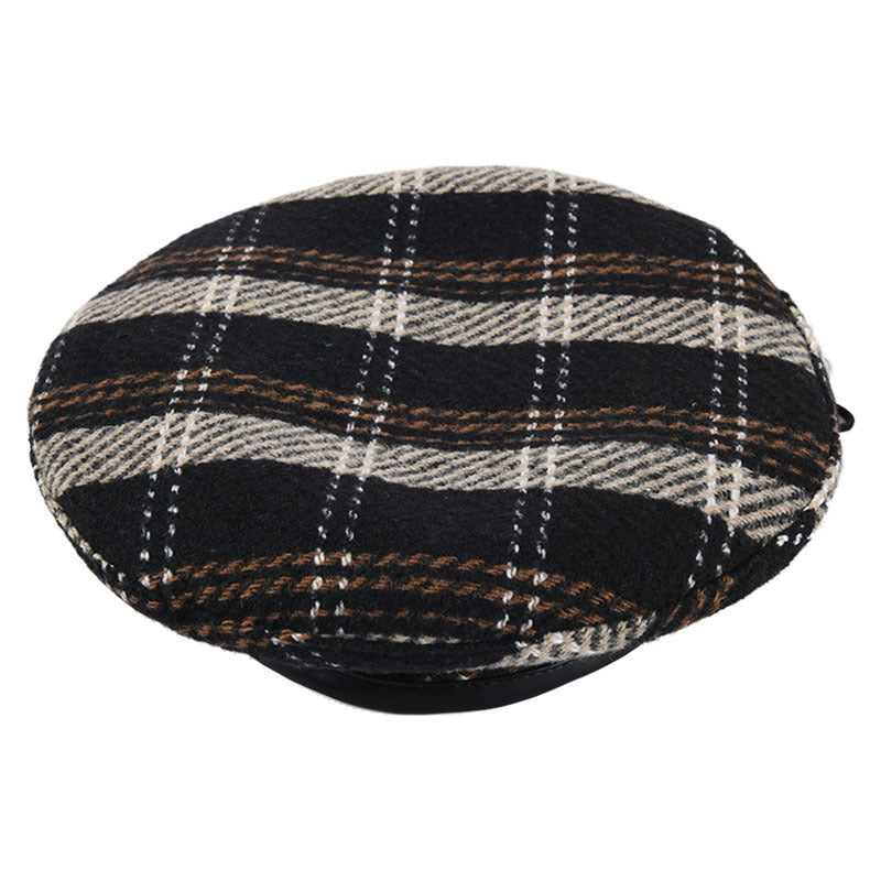 Women's Retro Japanese Plaid Beret Hat scarves, Shawls & Hats