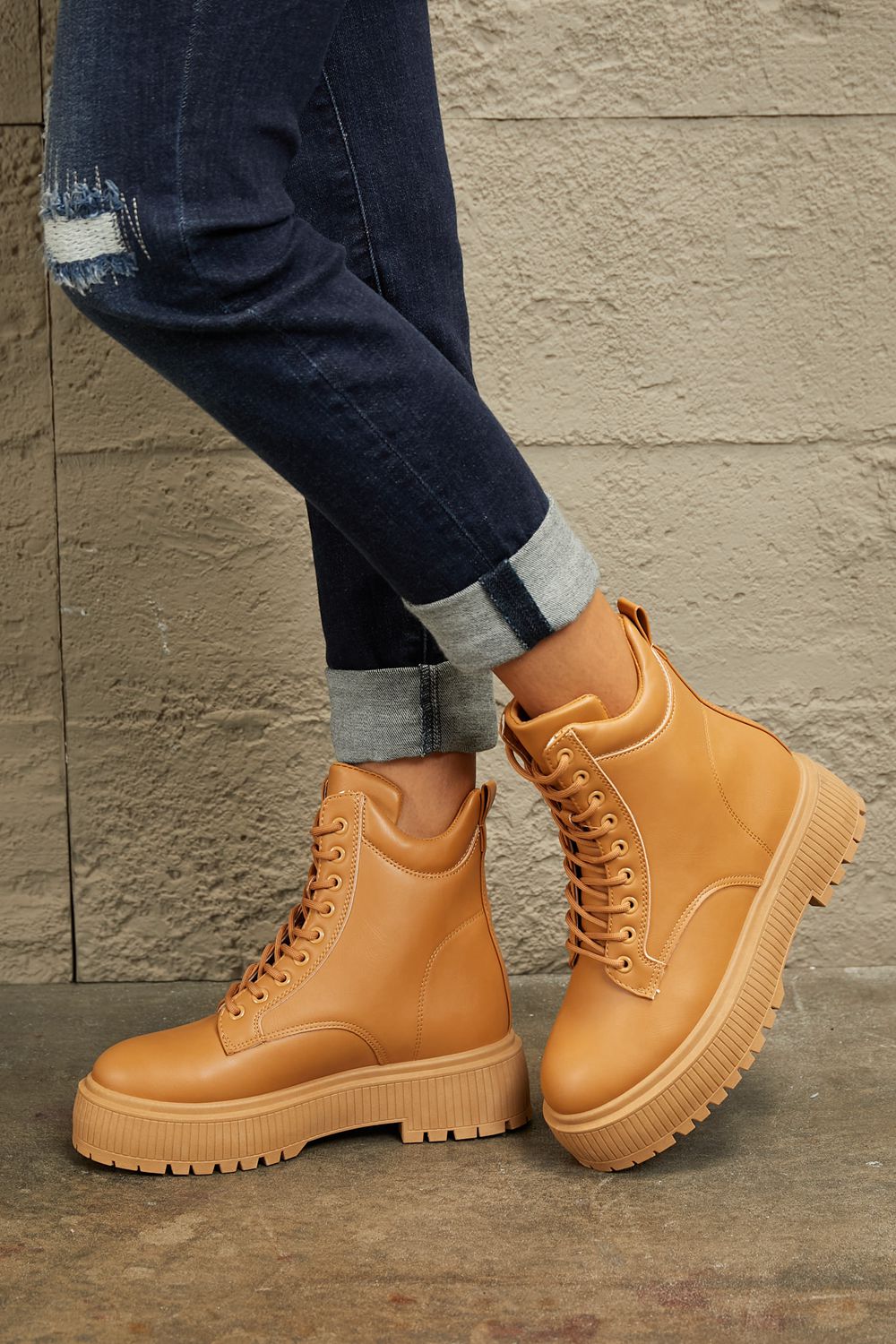 East Lion Corp Platform Combat Boots Accessories for women