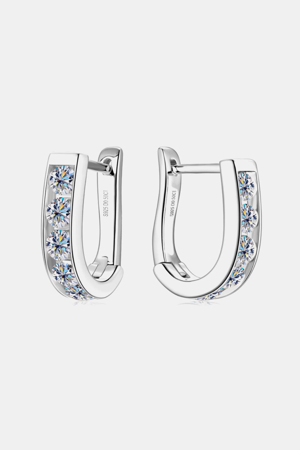 1 Carat Moissanite Sterling Silver Earrings set apparel & accessories
