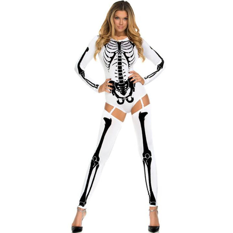 Halloween Cosplay Costume Skull Zombie Uniform halloween