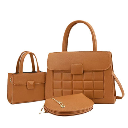 Commuter Large Capacity Shoulder Bag Three-piece Set Versatile Handbag apparel & accessories