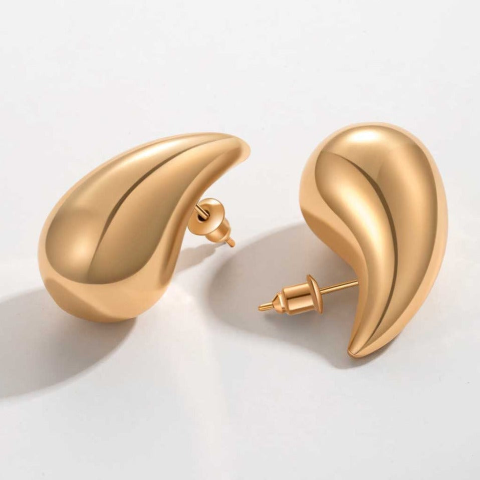 Big Size Water Drop Brass Earrings apparel & accessories