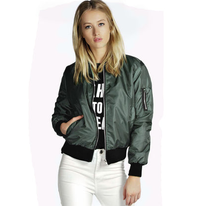 Solid Color Short Fashion Zip Jacket apparels & accessories