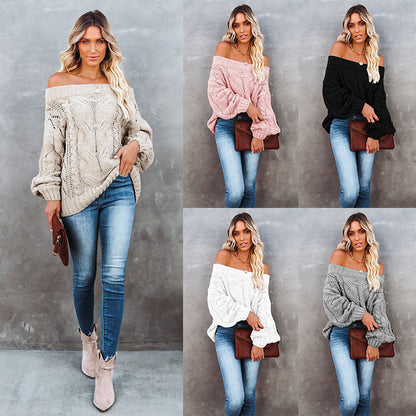 Strapless Plus Size Loose Knit Sweater apparels & accessories