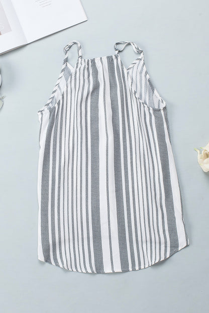 Striped Surplice Spaghetti Strap Cami apparel & accessories