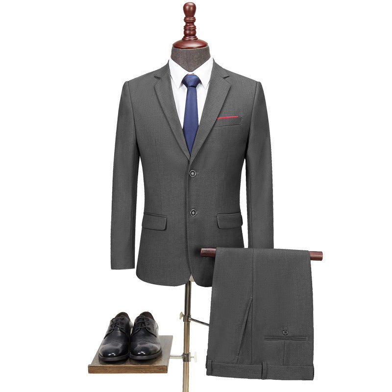 Men's Casual Business Suit Two-piece Suit Plus Size Work Ball Suit Men apparels & accessories