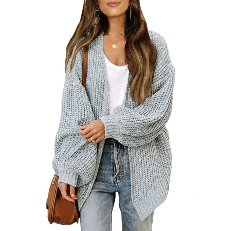 Loose RetroMid-length Knitted  Sweater apparels & accessories