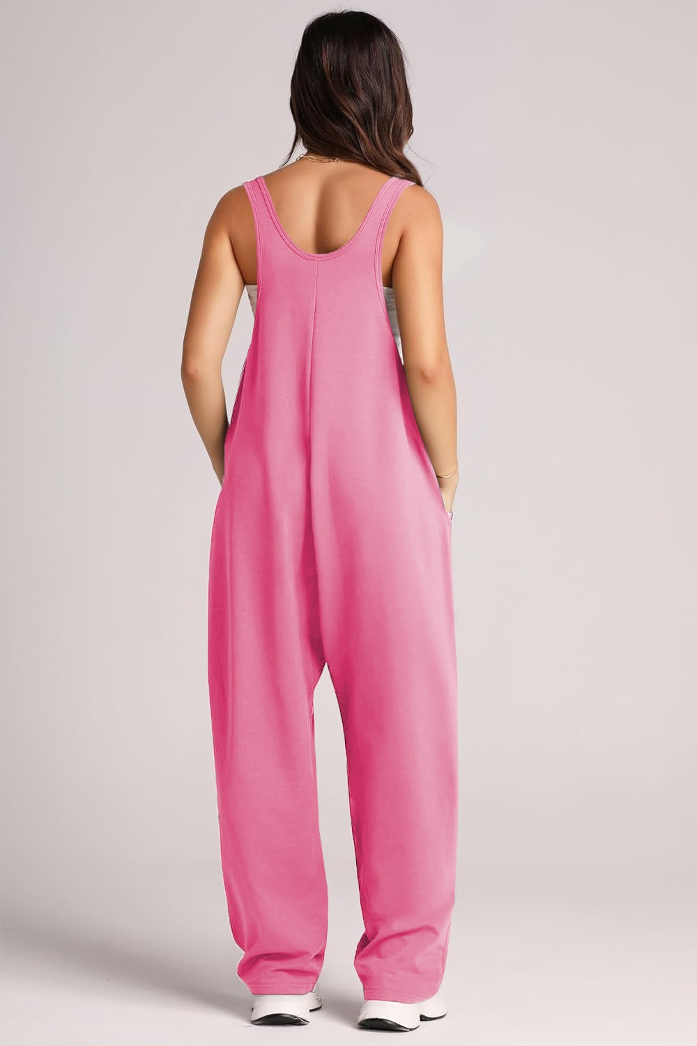 Wide Strap Jumpsuit with Pockets Bottom wear