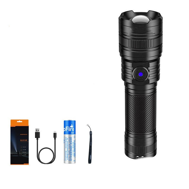 Telescopic Focusing Aluminum Alloy Rechargeable Flashlight Gadgets