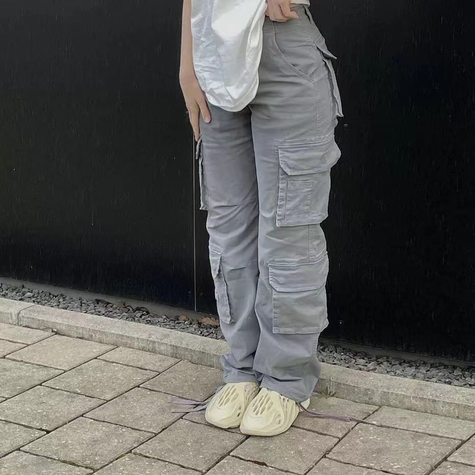 Street Hip-hop Trousers With Pockets Overalls apparels & accessories