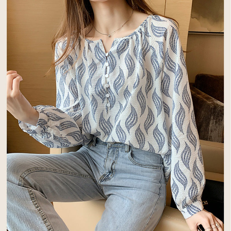 Women's Long-sleeved Printed Shirt apparels & accessories