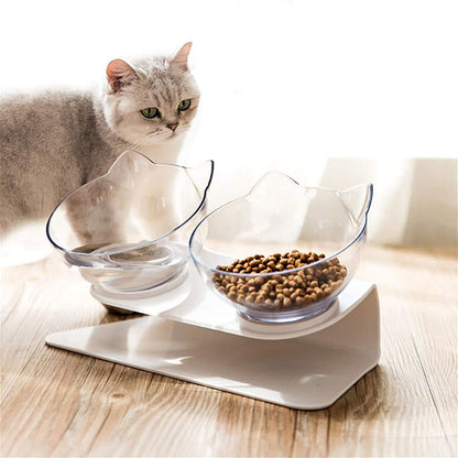 Non Slip Double Pet feeder Bowl With Raised Stand Pet feeder