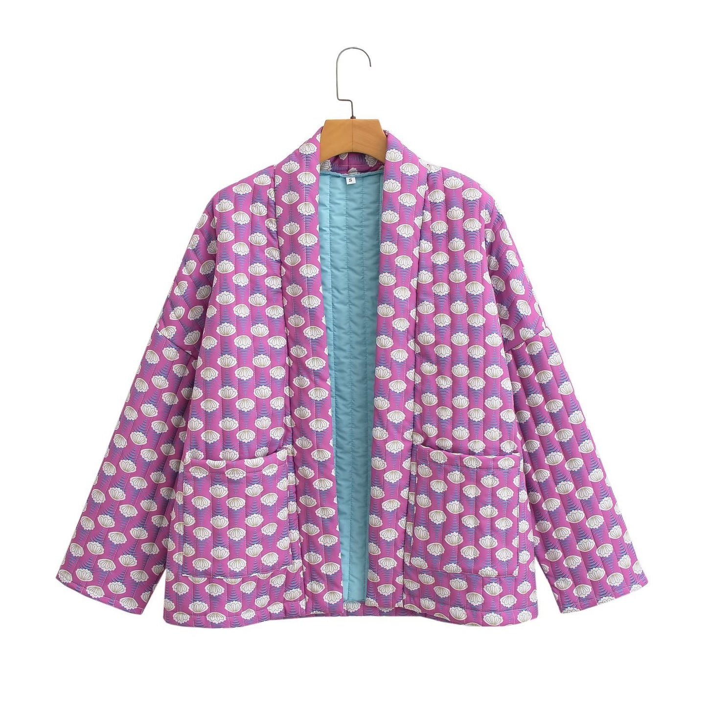 Multicolor Ethnic Print Cotton-padded Coat apparel & accessories