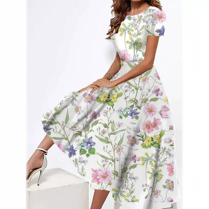 Women's Printed Summer Slim Fit Dress apparels & accessories