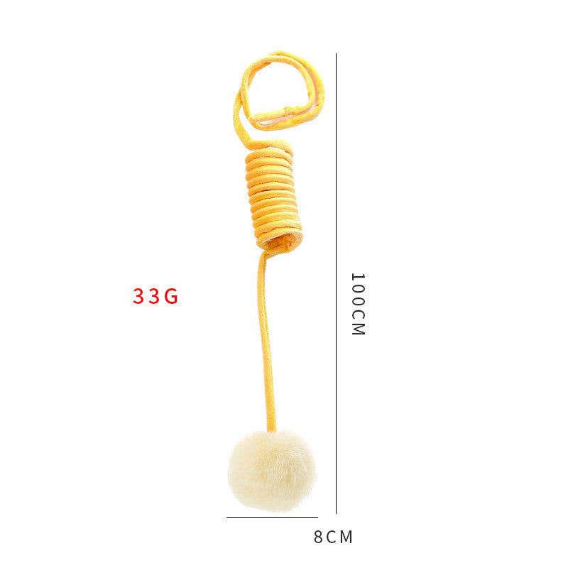 Cat Toy Self-Hi Sucker Spring Rabbit Hair Ball Interactive Play Pet Supplies Interactive Toys Pet toys