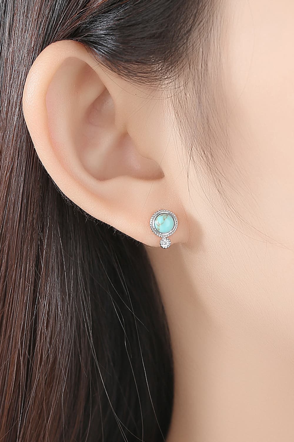 Turquoise Platinum-Plated Earrings apparel & accessories