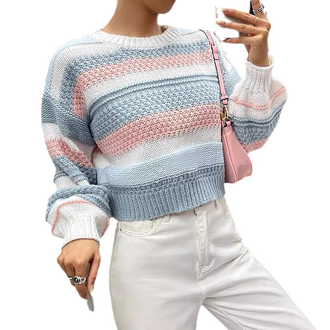 Women's Striped Elegant Fashion Knitted Pullover apparels & accessories