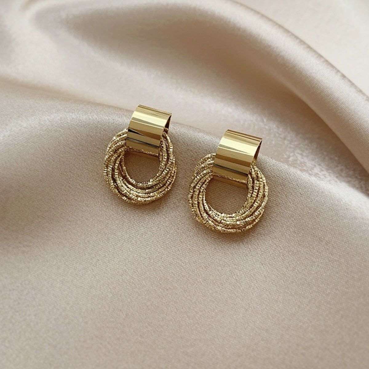 Alloy Gold-Plated Drop Earrings apparel & accessories