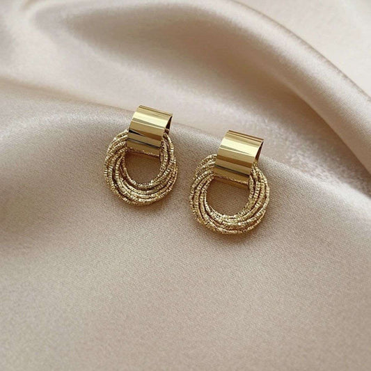 Alloy Gold-Plated Drop Earrings apparel & accessories