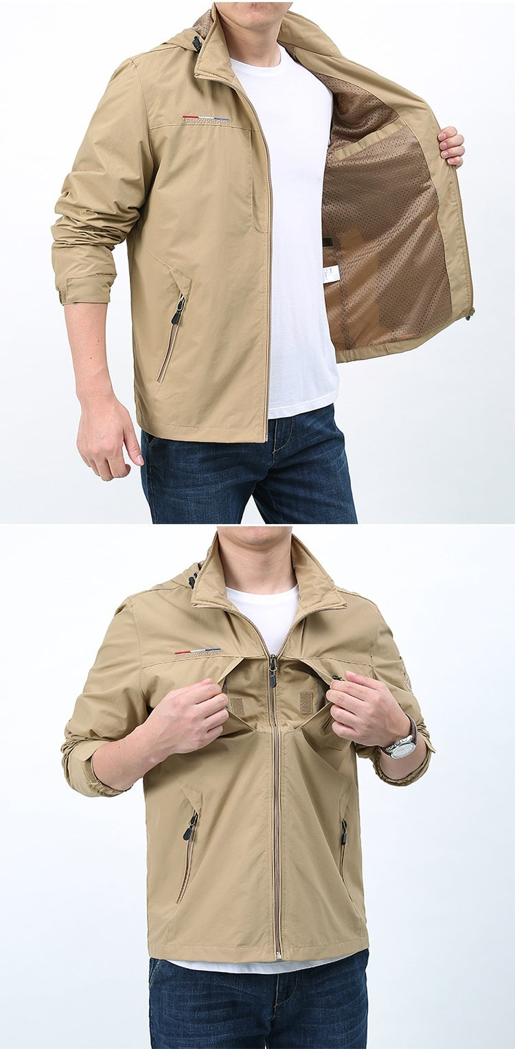 Shell Jacket Men's Casual Fashion Spring And Autumn Outdoor Loose apparels & accessories