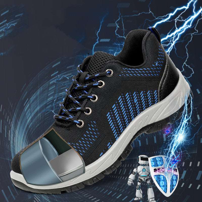 Anti-static, Anti-smashing And Anti-stab Fly Woven Mesh Breathable Safety Shoes Shoes & Bags