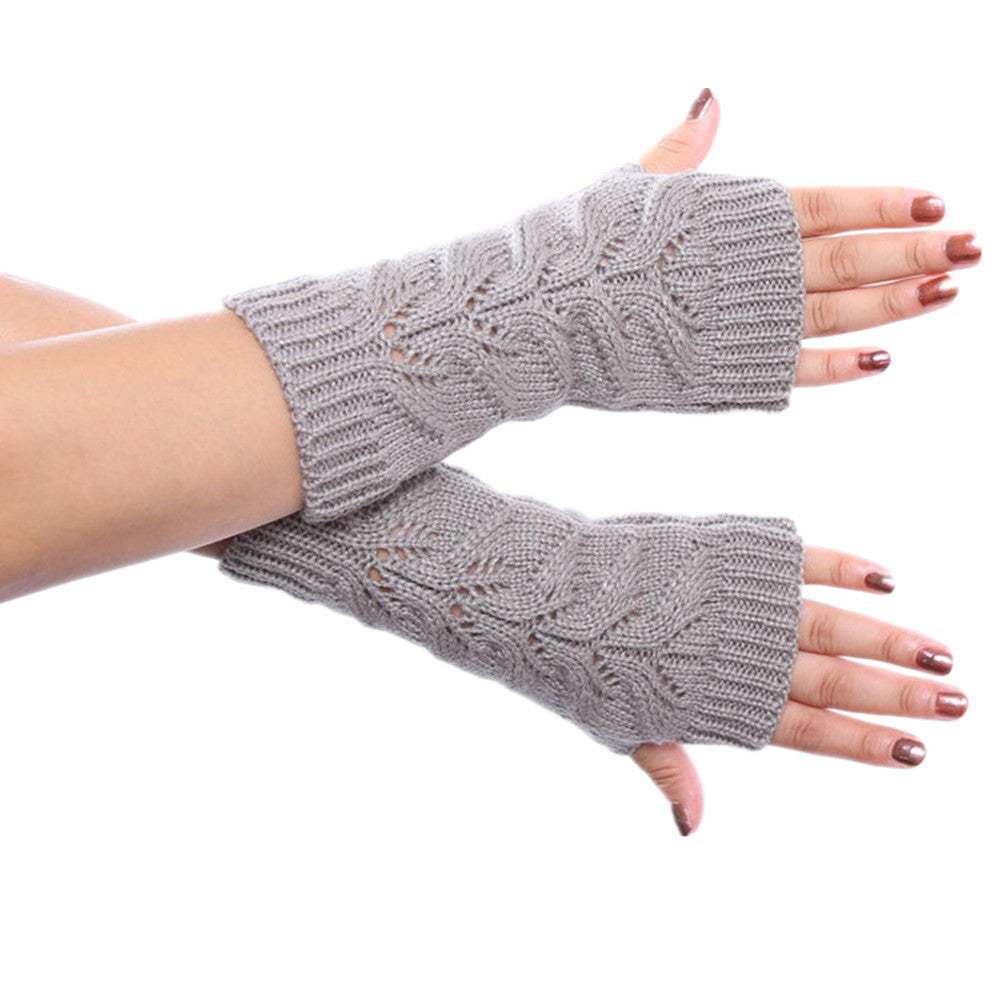 European And American New Twist Hollow Half Finger Ladies Gloves apparels & accessories