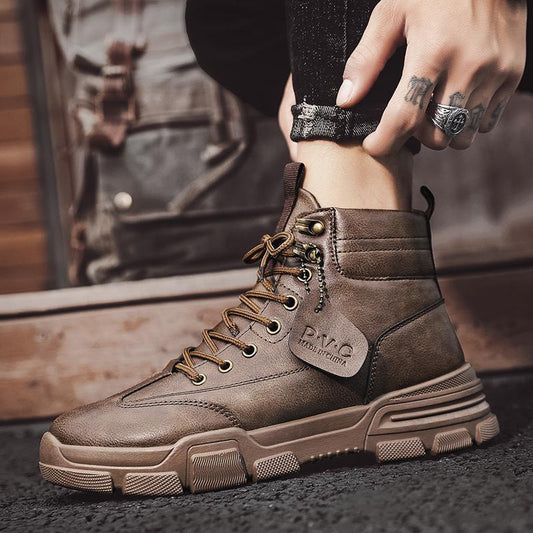 Fashionable Men High Top Tooling Boots Shoes & Bags