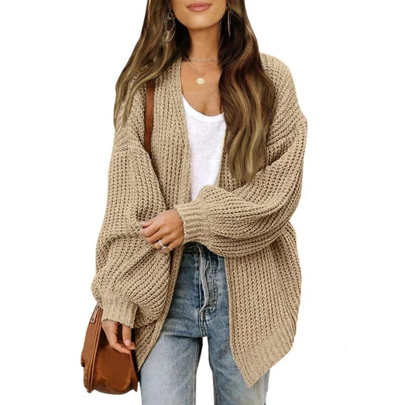 Loose RetroMid-length Knitted  Sweater apparels & accessories