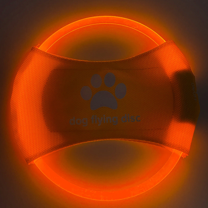 Dog Flying Discs Light Glowing LED LuminousTrainning Interactive Toys Pet Products